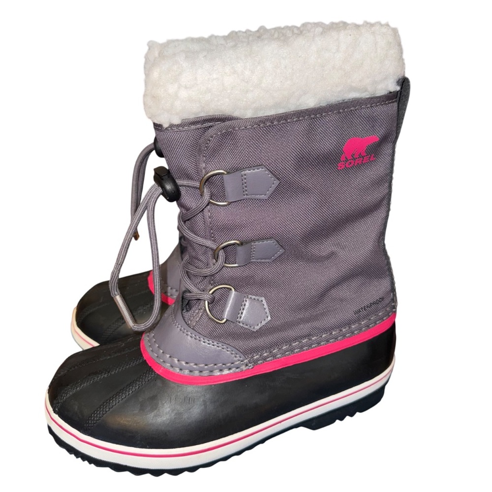 Sorel Grey and Pink Snow Boots